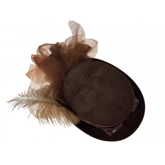 Brown Steampunk Goggles Top Hat