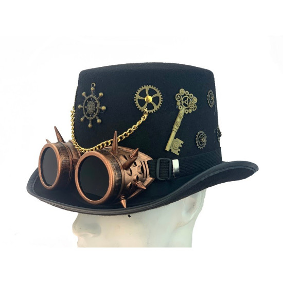Spiked Goggles Steampunk Top Hat Spiked Goggles Steampunk Top Hat