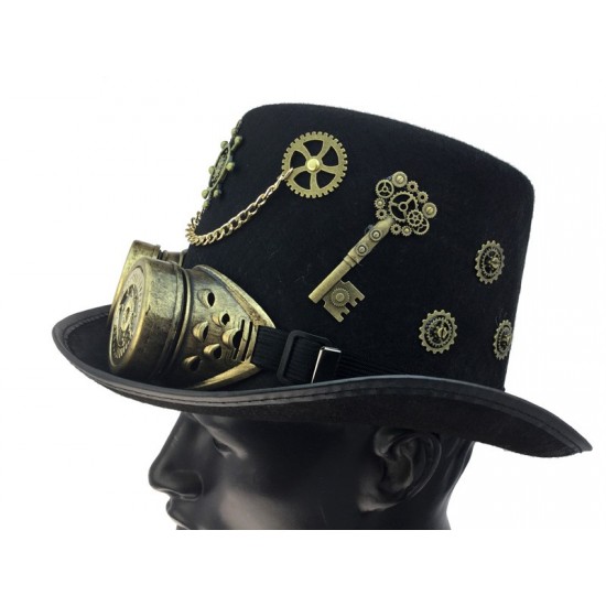 Spiked Goggles Steampunk Top Hat Spiked Goggles Steampunk Top Hat
