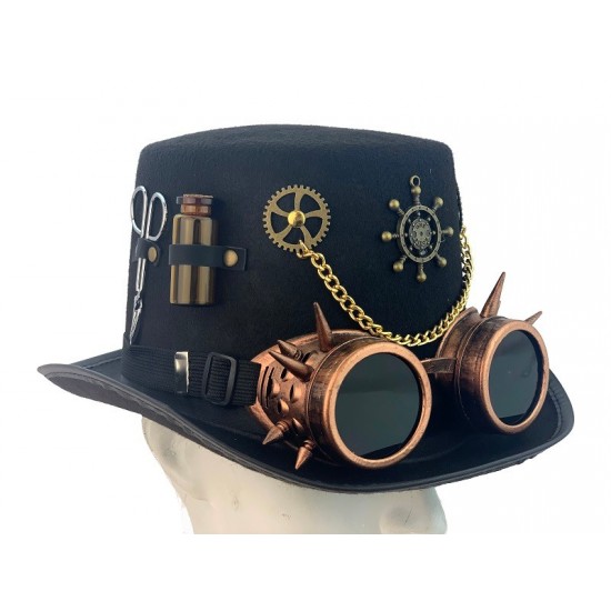 Spiked Goggles Steampunk Top Hat Spiked Goggles Steampunk Top Hat