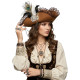 Brown Feather Pirate Hat