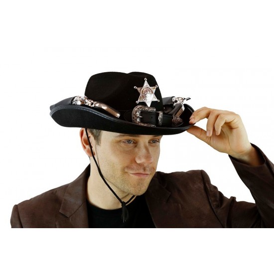 Sheriff Cowboy Hat with Toy Guns