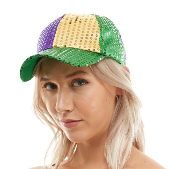 Mardi Gras Sequin Baseball Cap Mardi Gras Sequin Baseball Cap