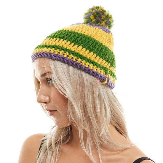 Mardi Gras Knit Beanie Mardi Gras Knit Beanie