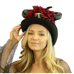 Red Ram Skull Voodoo Hat Red Ram Skull Voodoo Hat