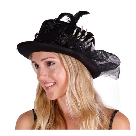 Spider & Bone Black Top Hat Spider & Bone Black Top Hat
