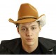 Brown Feather Cowboy Hat