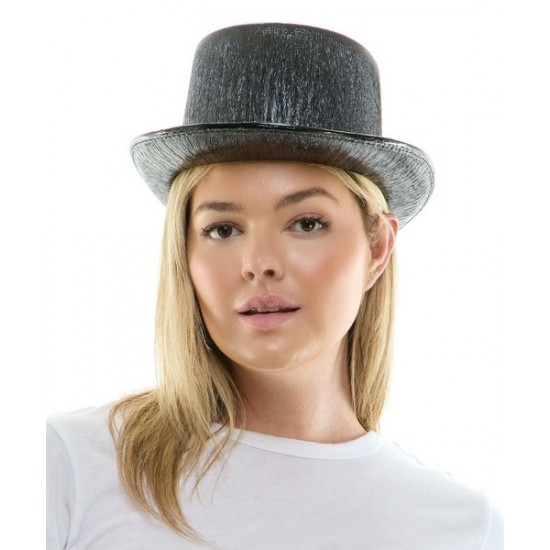 Irridescent Black Top Hat