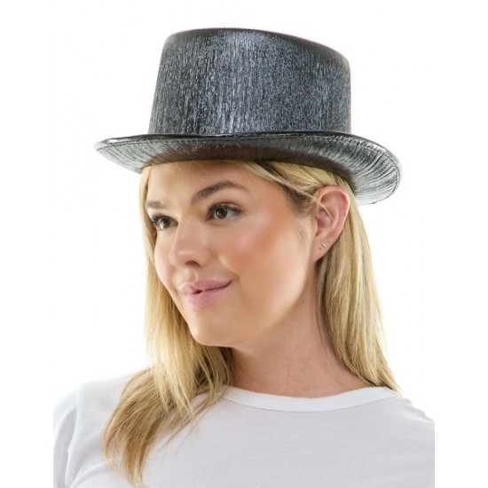 Irridescent Black Top Hat