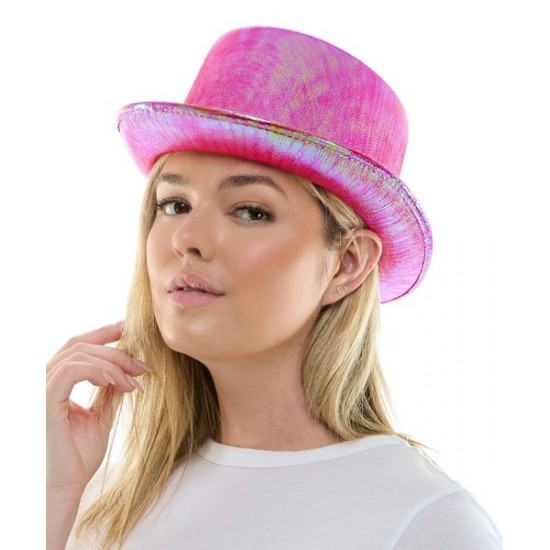 Iridescent Hot Pink Top Hat