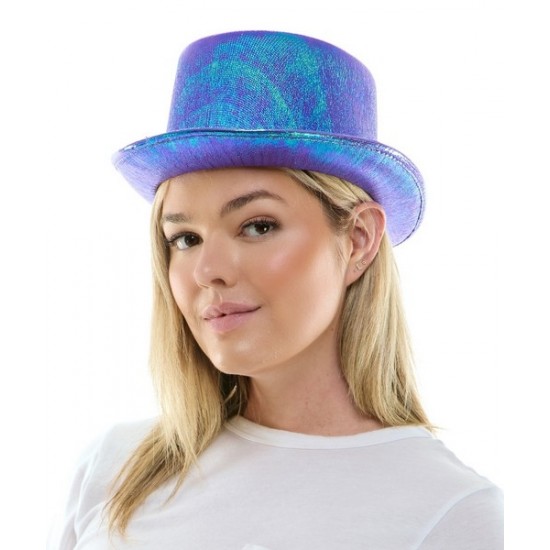 Iridescent Purple Top Hat