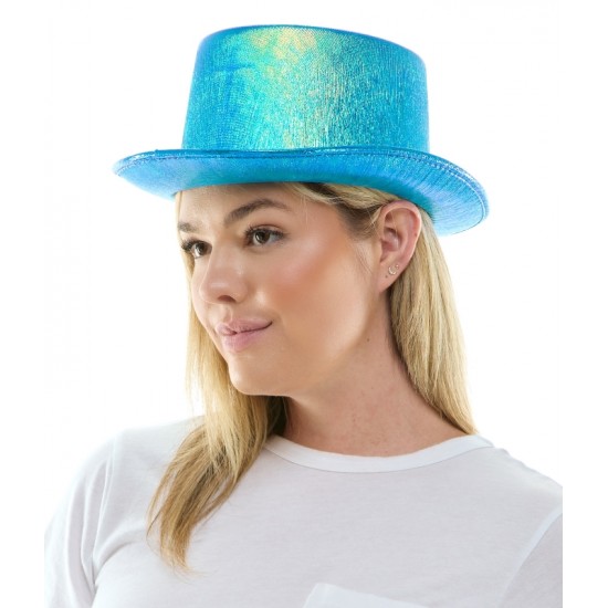 Iridescent Turquoise Top Hat