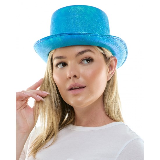 Iridescent Turquoise Top Hat