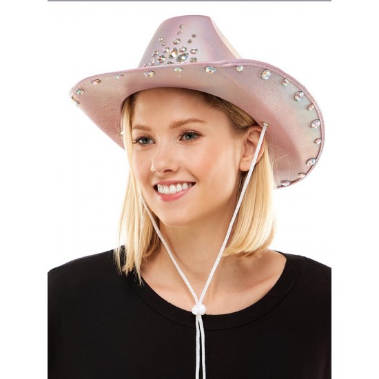 Pink Gemstone Cowboy Hat