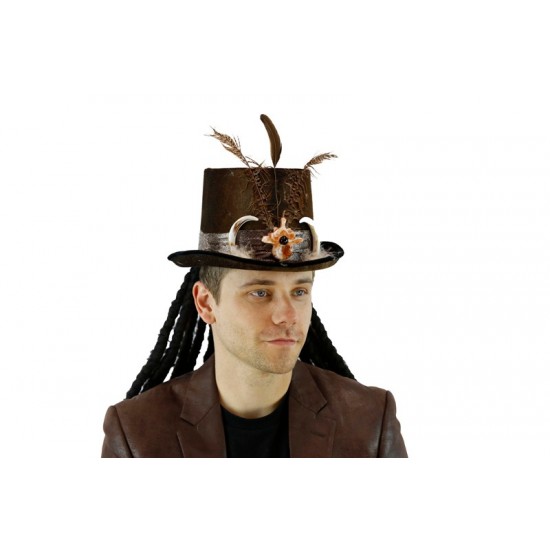 Voodoo Witch Doctor Top Hat