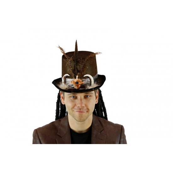 Voodoo Witch Doctor Top Hat