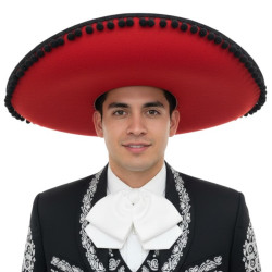 Red Pom Sombrero