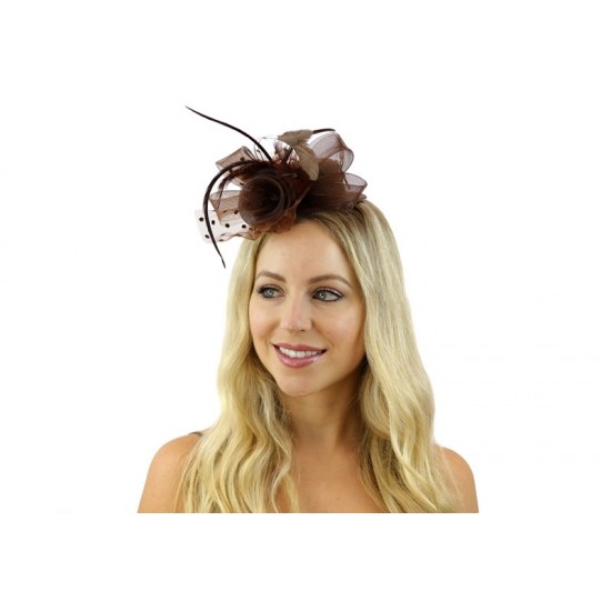 Brown Mesh Fascinator Brown Mesh Fascinator