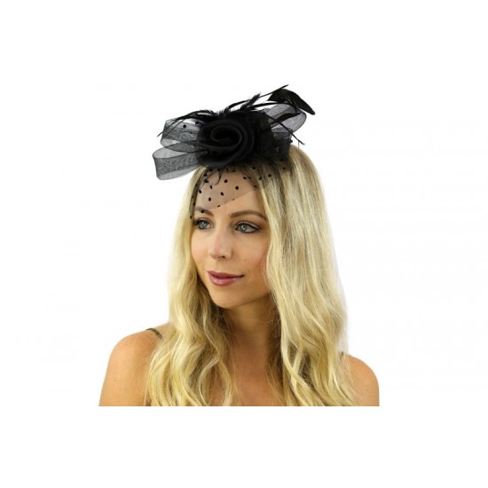 Black Mesh Fascinator Black Mesh Fascinator