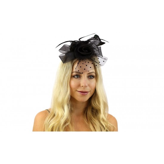 Black Mesh Fascinator Black Mesh Fascinator