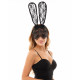 BUNNY EARS VEIL HEADBANDS Blac