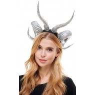 Silver Deluxe Horns Headpiece Silver Deluxe Horns Headpiece