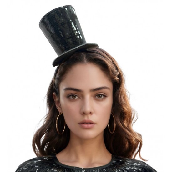 Black Mirror Mini Top Hat Headband