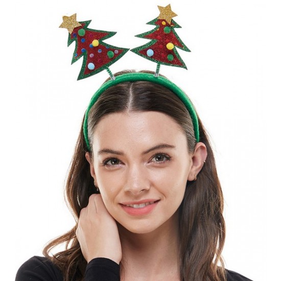 Red Christmas Tree Headband Red Christmas Tree Headband