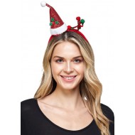 Red Glitter Santa Hat Headband