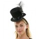 Black Velvet Mini Top Hat Headband Black Velvet Mini Top Hat Headband