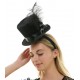 Black Velvet Mini Top Hat Headband Black Velvet Mini Top Hat Headband