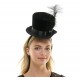 Black Velvet Mini Top Hat Headband Black Velvet Mini Top Hat Headband