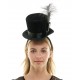 Black Velvet Mini Top Hat Headband Black Velvet Mini Top Hat Headband