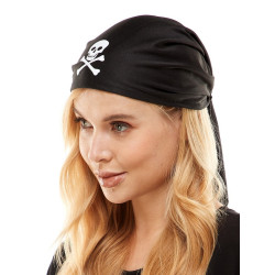 Black Pirate Bandana with Skul
