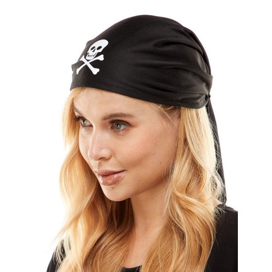 Black Pirate Bandana with Skul