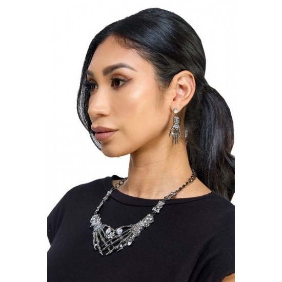 Rhinestone Skeleton Hand Jewelry Set Rhinestone Skeleton Hand Jewelry Set