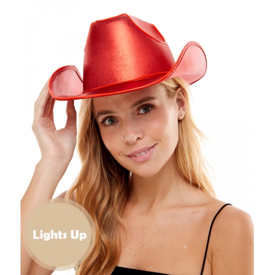 Red Light-Up Cowboy Hat