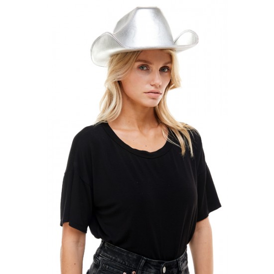Silver Light-Up Cowboy Hat