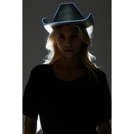 Silver Light-Up Cowboy Hat