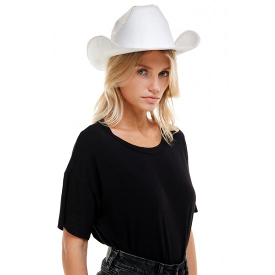 White Light-Up Cowboy Hat