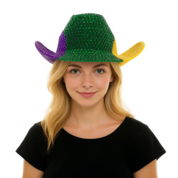 Mardi Gras Cowboy Hat Mardi Gras Cowboy Hat