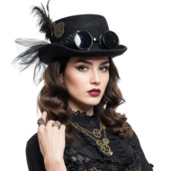 Steampunk Goggles Top Hat