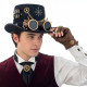 Spiked Goggles Steampunk Top Hat