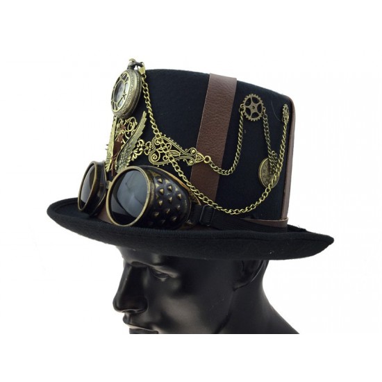 Victorian Chain Steampunk Top Hat
