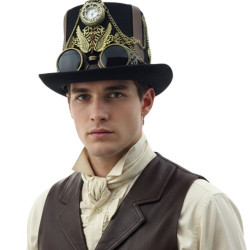 Victorian Chain Steampunk Top Hat