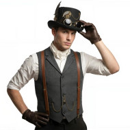 Gear Chain Steampunk Top Hat