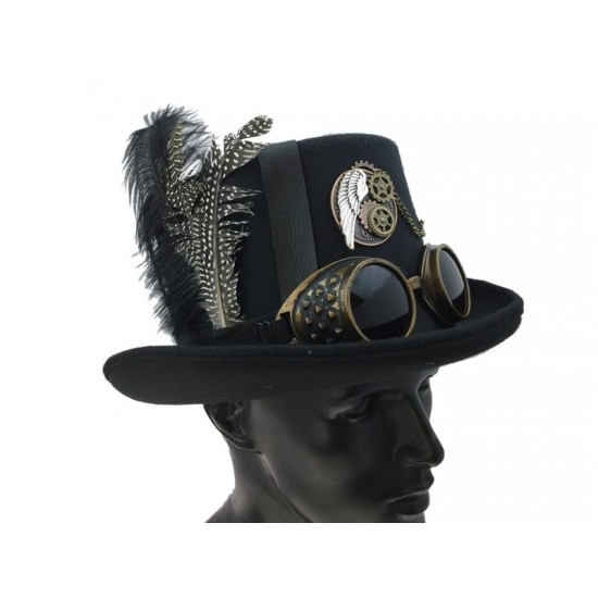 Gear Chain Steampunk Top Hat