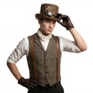 Feathered Gear Steampunk Top Hat