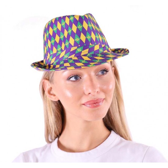 Mardi Gras Fedora Hat Mardi Gras Fedora Hat