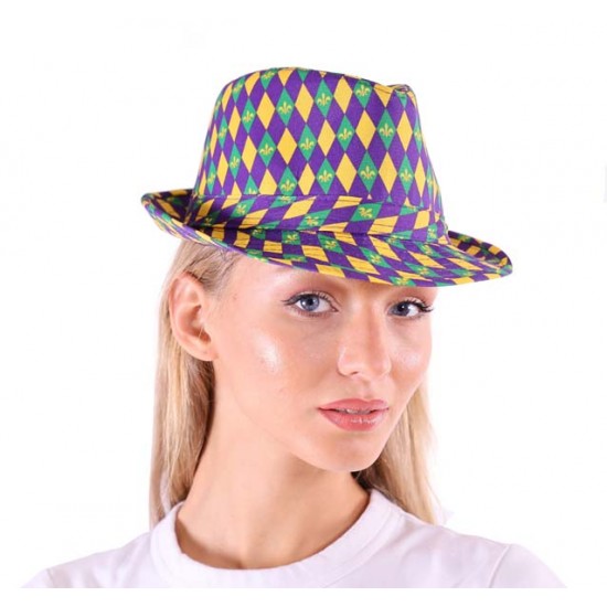 Mardi Gras Fedora Hat Mardi Gras Fedora Hat